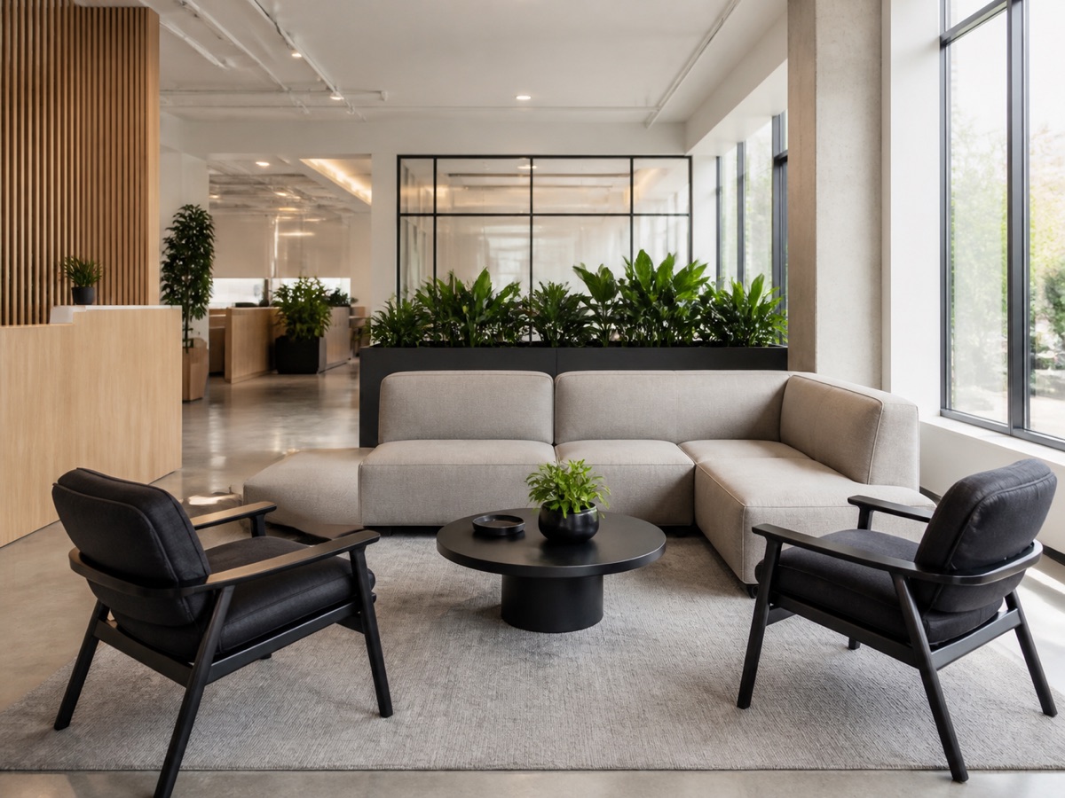 Inspiration for a welcoming office lounge