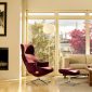 Humanscale Diffrient Lounge Chair with ottoman in a living space